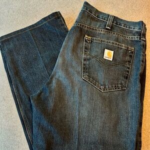 Carhartt Men's Blue Jeans Size 38X30 Relaxed Fit